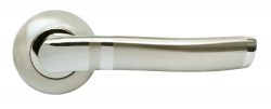 Дверная ручка RAP 3 SN/CP белый никель/полированный хром