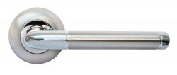 Дверная ручка RAP 2 SN/CP белый никель/полированный хром